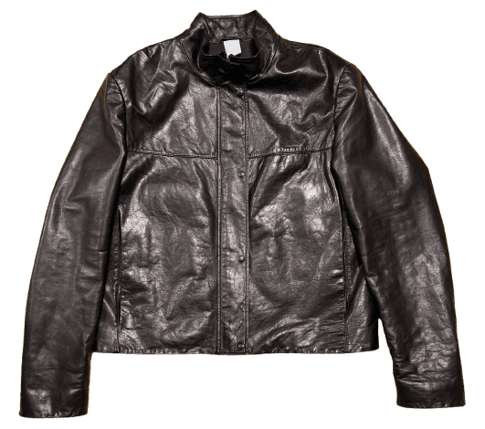Black leather jacket closet item