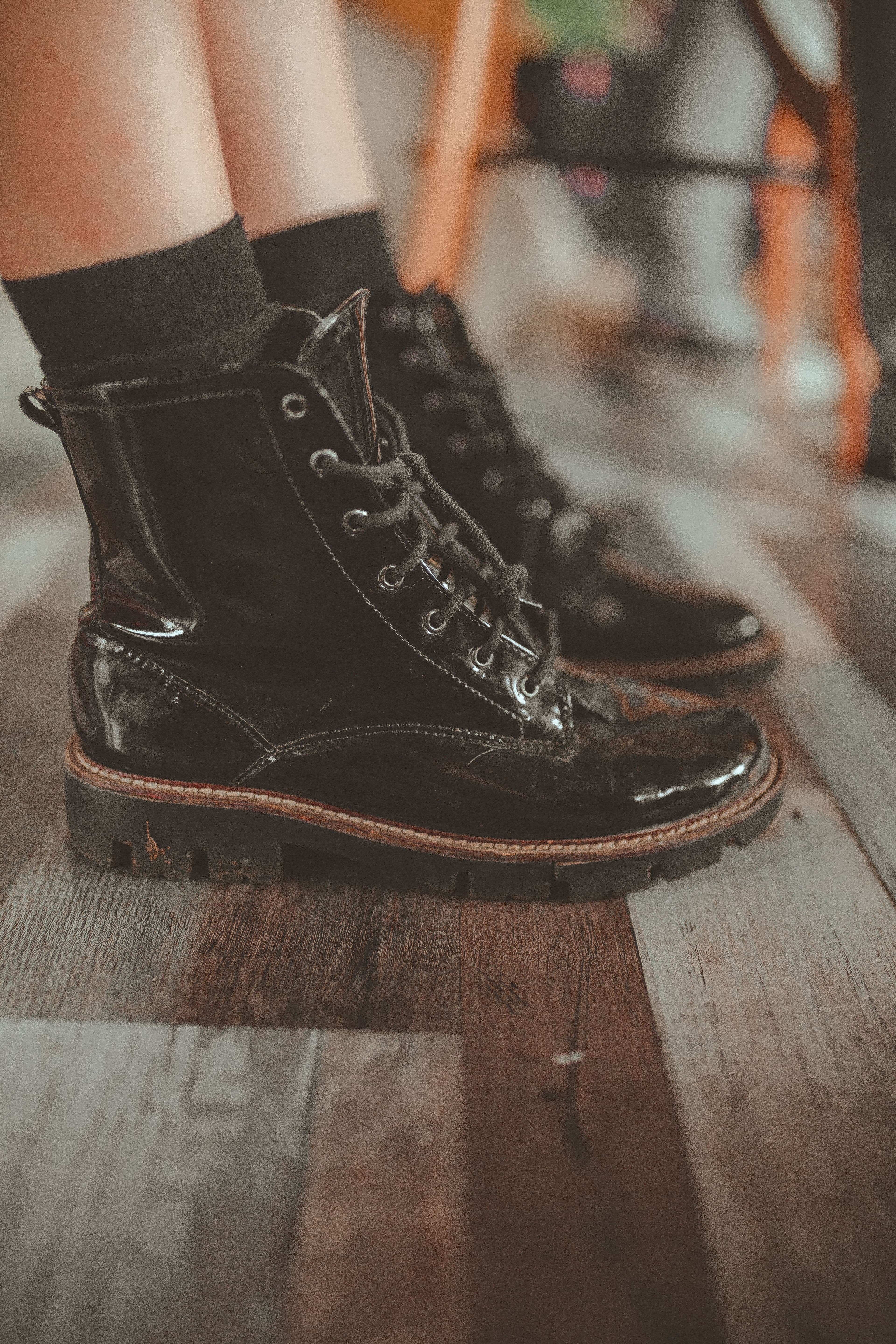 Black lug-sole boots shown as a missing piece