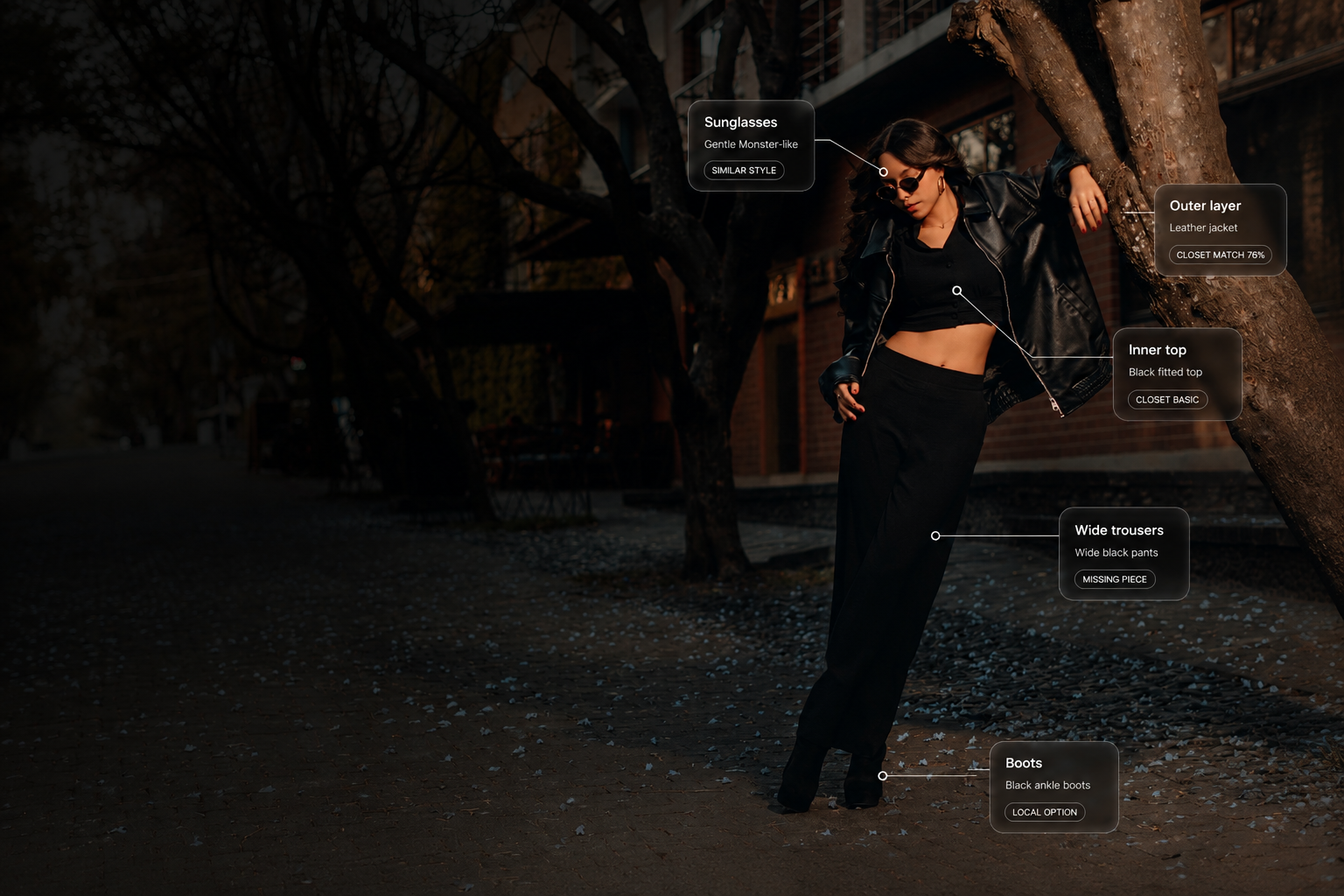Fashion editorial outfit used as VibeFit's AI styling reference